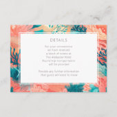 Koraalrif levendig Blush roze en blauwgroen detail Informatiekaartje (Voorkant)