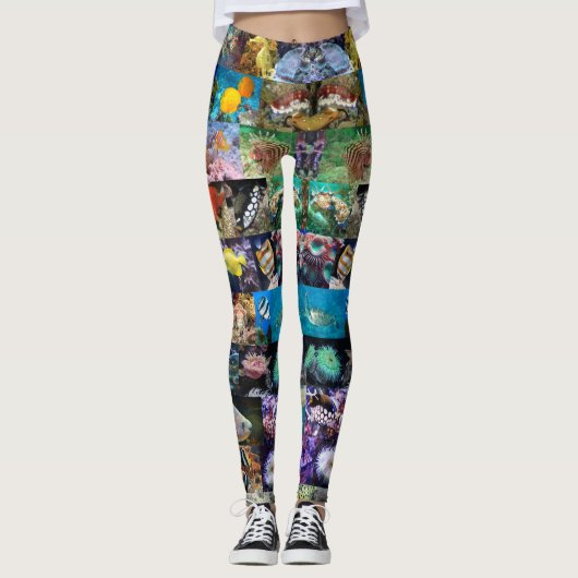 Koraalrif Mariene Leven: Vis en dieren Leggings (Voorkant)