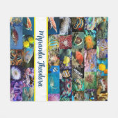 Koraalrif Mariene Leven Visdieren Foto's Collage Fleece Deken (Voorkant (Horizontaal))