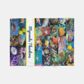 Koraalrif Mariene Leven Visdieren Foto's Collage Fleece Deken (Voorkant (Horizontaal))