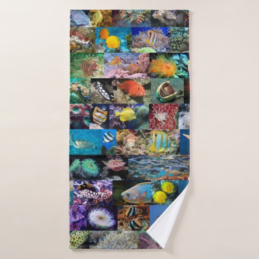 Koraalrif mariene levensduur: Foto's vis en dieren Badhanddoek (Badhanddoek)