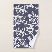 Koraalrif Marine Blauw en Witte Oceaan Thema Bad Handdoek (Handdoek)