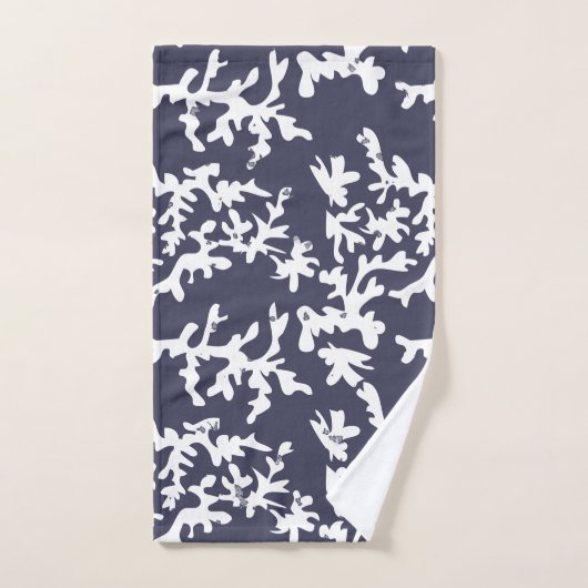 Koraalrif Marine Blauw en Witte Oceaan Thema Bad Handdoek (Handdoek)