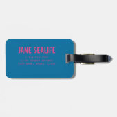 Koraalrif met laag getij als mauritius-cadeau bagagelabel (Achterkant horizontaal)