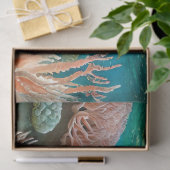 Koraalrif middag, ontwerp 3 tissuepapier (Geschenk)