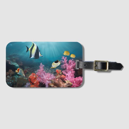 Koraalrif | Moorish Idol Bagagelabel (Voorkant (horizontaal))