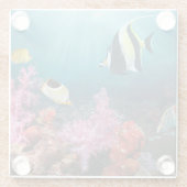 Koraalrif | Moorish Idol Glazen Onderzetter (Achterkant)