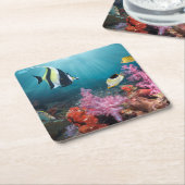 Koraalrif | Moorish Idol Kartonnen Onderzetters (Schuin)