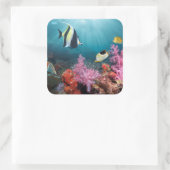 Koraalrif | Moorish Idol Vierkante Sticker (Tas)