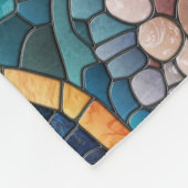 Koraalrif mozaïek kunst fleece deken (Hoek)