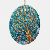 Koraalrif mozaïek kunst keramisch ornament (Rechts)