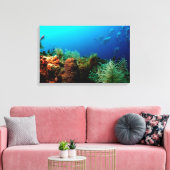 Koraalrif, Nationaal Park Dry Tortugas, Florida Canvas Afdruk (Insitu (Woonkamer))