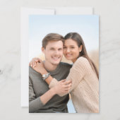 Koraalrif Navy Blue Nautical Beach Weddenschap Save The Date (Achterkant)