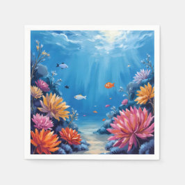 Koraalrif Onder Zee Oceaan Schilderij Servet