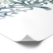 Koraalrif onderwater Waterverf schilderen Poster (Hoek)