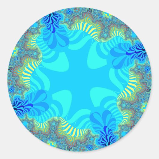 Koraalrif Ronde Sticker (Voorkant)