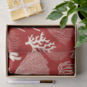 Koraalrif, rood tissuepapier (Geschenk)