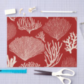 Koraalrif, rood tissuepapier (Craft)