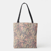 Koraalrif roze grijs monogram tote bag (Achterkant)