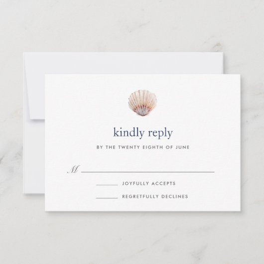 Koraalrif RSVP-kaart RSVP Kaartje (Voorkant)