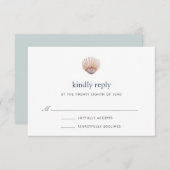 Koraalrif RSVP-kaart RSVP Kaartje (Voorkant / Achterkant)