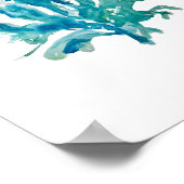 Koraalrif schilderende turquoise - strandwand poster (Hoek)