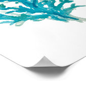 Koraalrif schilderende turquoise - strandwand poster (Hoek)
