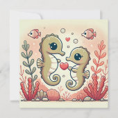 Koraalrif Seahorse Love Kaart (Voorkant)
