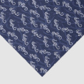 Koraalrif Seahorse - Navy Blue Tissuepapier (Detail)