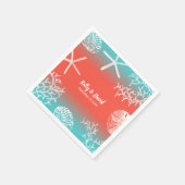 Koraalrif Starfish Tropical Beach Wedding Servet (Hoek)