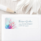 Koraalrif, strand Adresetiketten Etiket (Insitu)