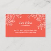 Koraalrif strand thema Spa Salon Makeup Artist Visitekaartje (Achterkant)