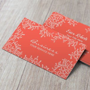 Koraalrif strand thema Spa Salon Makeup Artist Visitekaartje