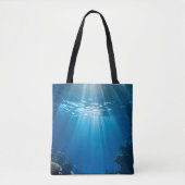Koraalrif Sunbeams Onderwater Canvas tas (Voorkant)