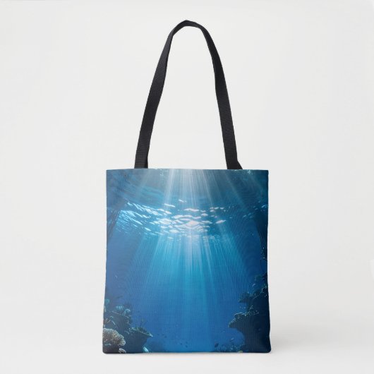 Koraalrif Sunbeams Onderwater Canvas tas (Voorkant)