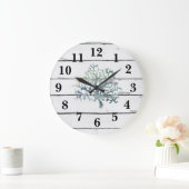 Koraalrif Turquoise Beach Decor Rustc Shiplap Grote Klok (Huis)