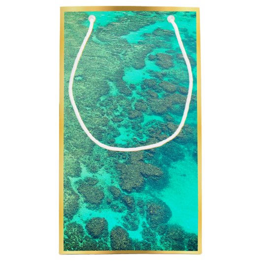 Koraalrif turquoise oceaanwater klein cadeauzakje (Achterkant)