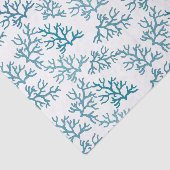 Koraalrif turquoise-patronen passen backround aan tissuepapier (Detail)