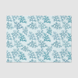 Koraalrif turquoise-patronen passen backround aan tissuepapier