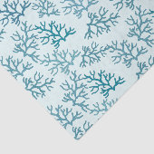 Koraalrif turquoise-patronen passen backround aan tissuepapier (Detail)