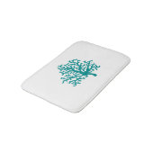 Koraalrif Turquoise White Bath Mat (Gekanteld)