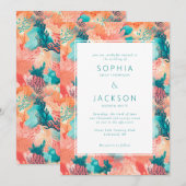 Koraalrif Vibrant Weddenschap Kaart (Voorkant / Achterkant)