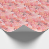 Koraalrif Vibrant zwart roze patroon Cadeaupapier (Hoek)