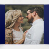 Koraalrif vis tropisch blauw sinaasappel kust chic drieluik uitnodiging (Binnenkant midden)