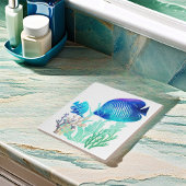 Koraalrif Vissen Watercolor Stijl Zeeleven Tegeltje