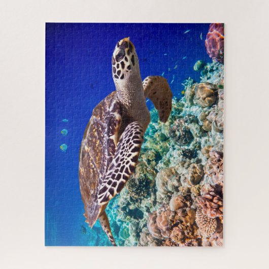 Koraalrif Zee Turtle Legpuzzel (Verticaal)