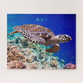 Koraalrif Zee Turtle Legpuzzel (Horizontaal)