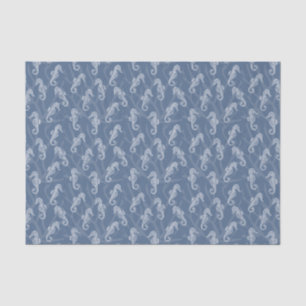 Koraalrif Zeepaardje - Blauw Tissuepapier