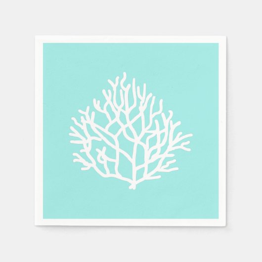 Koraalriffen Aangepaste kleuren Sierkussen Kust Servet (Voorkant)