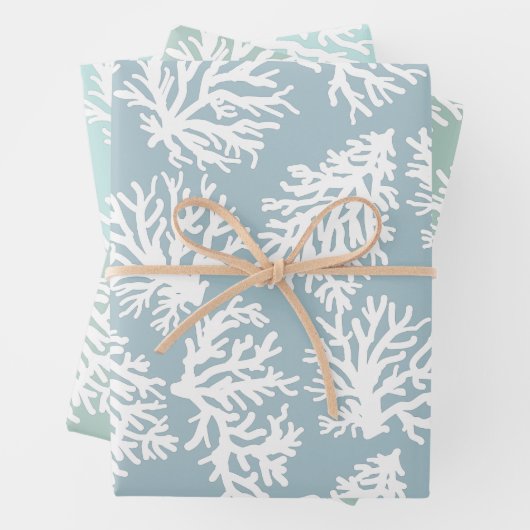 Koraalriffen Beach Summer Weddenschap Inpakpapier Vel (In situ)